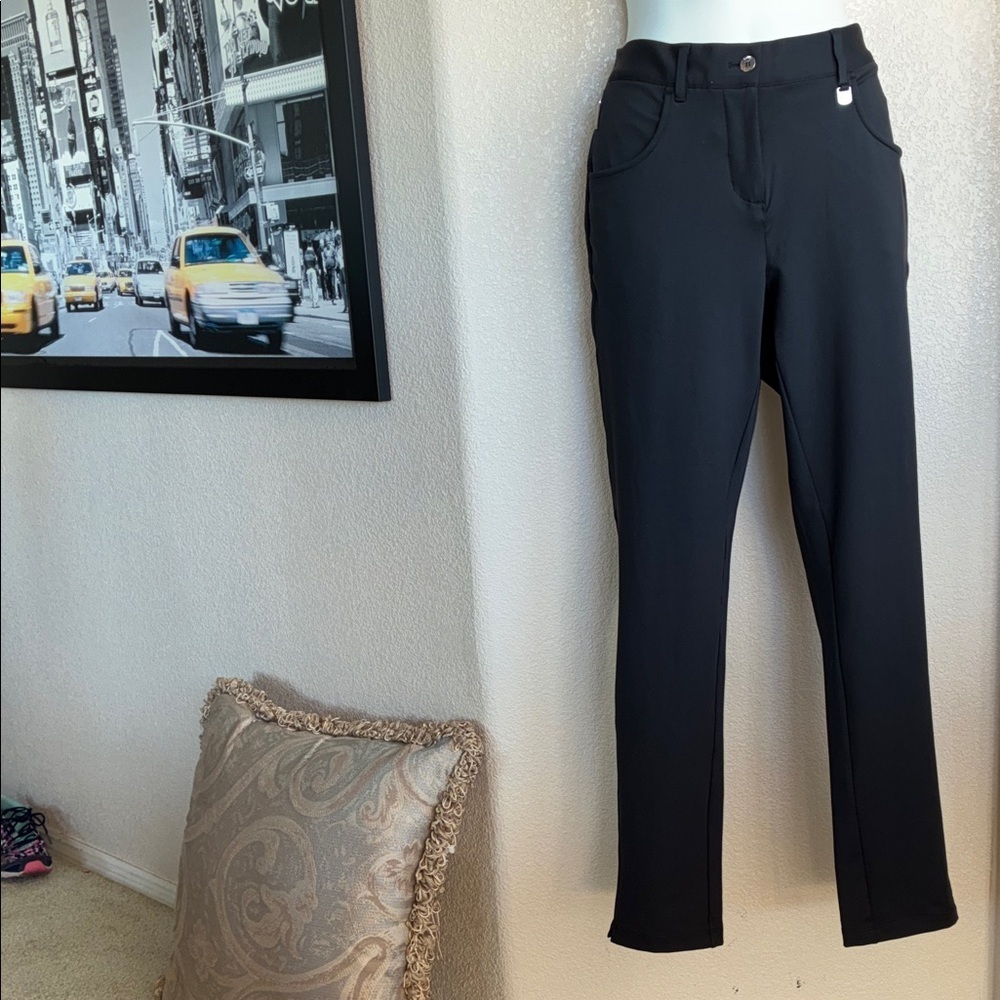Ping Golf Pants Women 10 Black Sensor Cool "Verity II Trouser" Ping hardware EUC - Picture 3 of 17